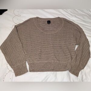 Ella Moss woven knit sweater medium
